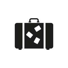 The suitcase icon. Luggage symbol. Flat
