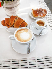Croissant and a cup of coffee