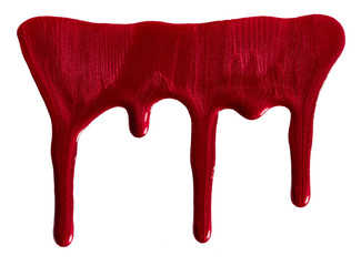 Shimmery red nail polish