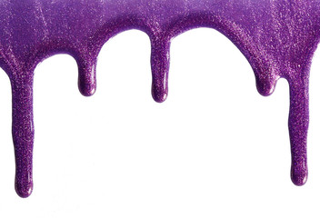 Shimmery purple nail polish
