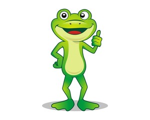 Obraz premium frog toad character image vector