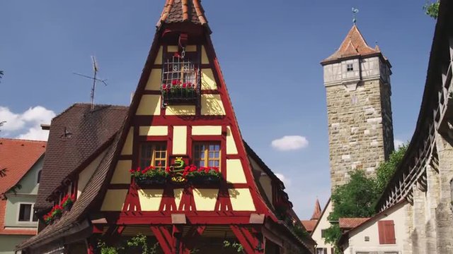 WS TU Buildings in old town / Rothenburg ob der Tauber, Germany