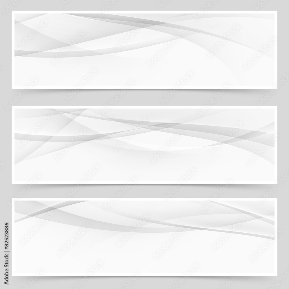 Canvas Prints abstract swoosh modern wave layout card set
