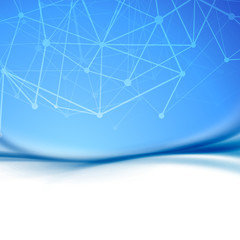 Atom abstract blue modern transparent wave layout