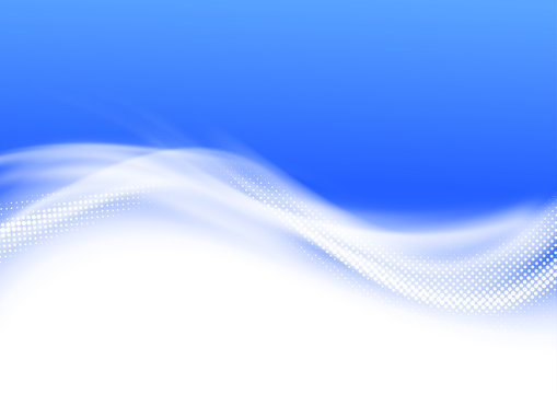 Modern Blue Swoosh Wave Border Background