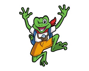 frog toad character image vector
