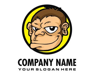 monkey ape logo image vector