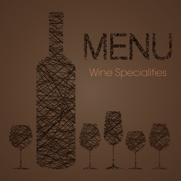 Wines specialities menu - brown design