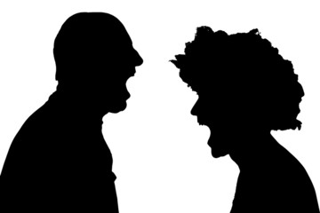 Vector silhouette of a man.