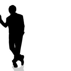 Vector silhouette of man.