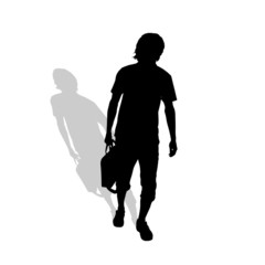 Vector silhouette of a businessman.