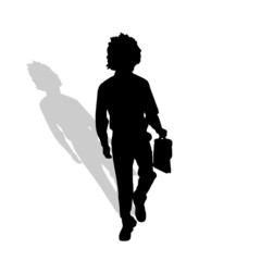 Vector silhouette of a businessman.