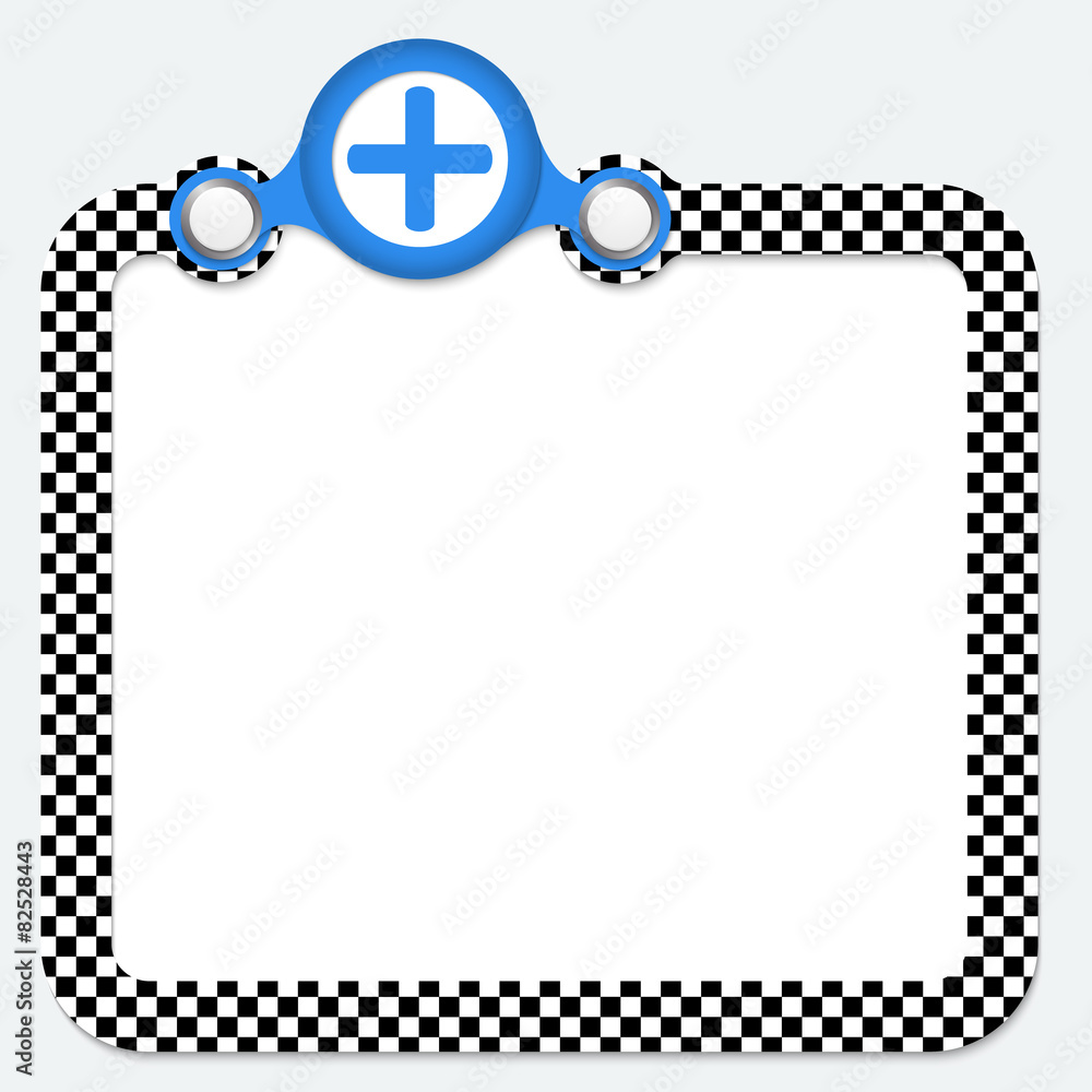 Poster abstract frame for your text and plus symbol