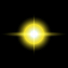 Yellow Star burst vector illustration