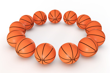 Obraz premium round basketball
