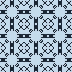 Filet crochet lace design. Seamless pattern