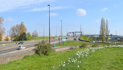 Obraz premium Autoroute périphérique urbain de Lille