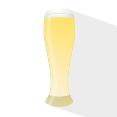 creative vector illustration with a glass of beer