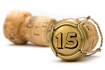 Champagnerkorken Jubiläum 15 Jahre