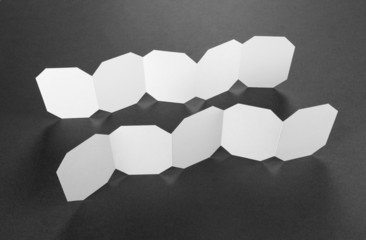 blank white folding paper flyer