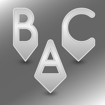 Alphabet pins ABC
Eps 10