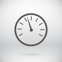 Flat Speedometer Sign Vector Speed Device Symbol Background