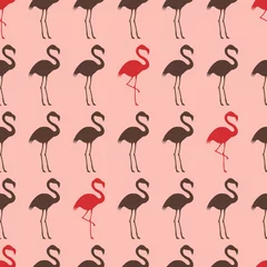 Papier Peint photo Flamingo motif d& 39 oiseau flamant rose sans couture