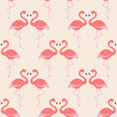 seamless flamingo bird pattern  