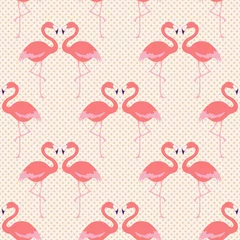 Printed roller blinds Flamingo seamless flamingo bird pattern  