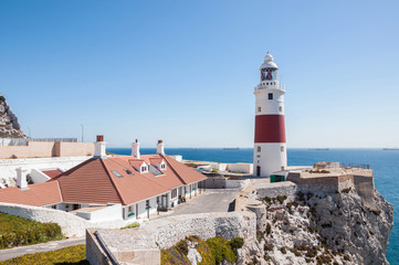Fototapeta na wymiar Europa Point Lighthouse on Gibraltar
