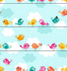 seamless birds pattern
