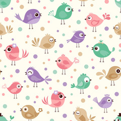 seamless birds pattern
