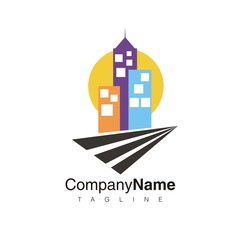 Fototapeta premium city building vector logo icon