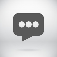 Flat Email Message Sign Vector Bubble Symbol Background