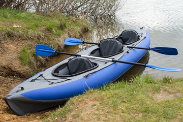 Kayaking on the river