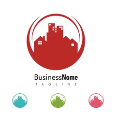 city building vector logo icon