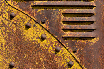 Rust metal with knob texture background