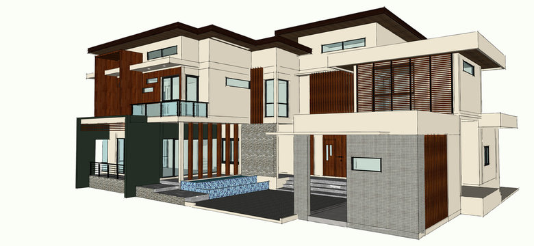 2 storey modern home design