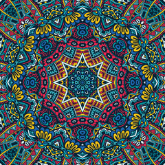 Abstract Festive geometric mandala pattern