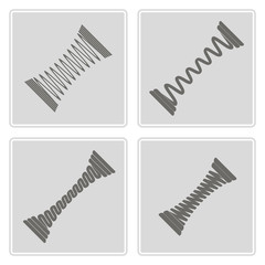 set of monochrome icons with Springs for your design