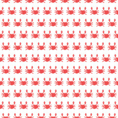 Crab vector seamless pattern