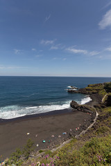 black sand beach - bollullo , tenerife