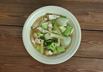 Cock-a-leekie soup