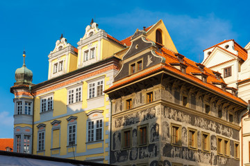 Fototapeta na wymiar House U Minutes on Old Town Square, Czech Republic