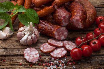 Smoked sausage and vegetables