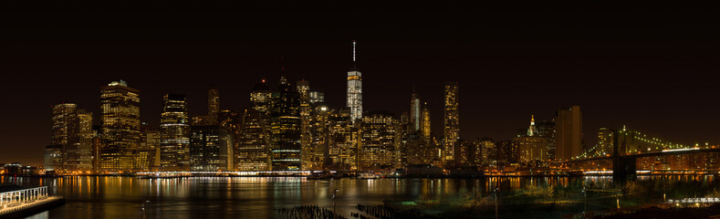 Fototapeta na wymiar New York night panorama