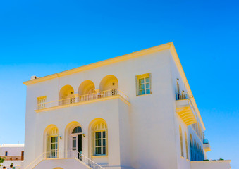 in Fira the capital of Santorini island in Greece