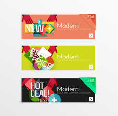 Set of banners with stickers, labels and elements for sale
