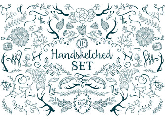 Hand drawn vector elements 