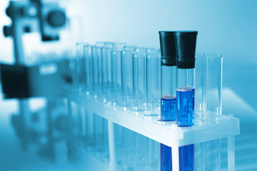 Test tubes in laboratory